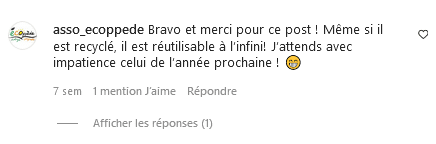 Extrait 1 commentaire Instagram Green-up